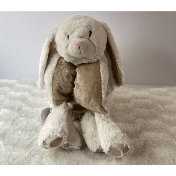 Nemcor Baby's First White Bunny Rabbit Folding Pillow Stuffed Plush Toy - Picture 1 of 8